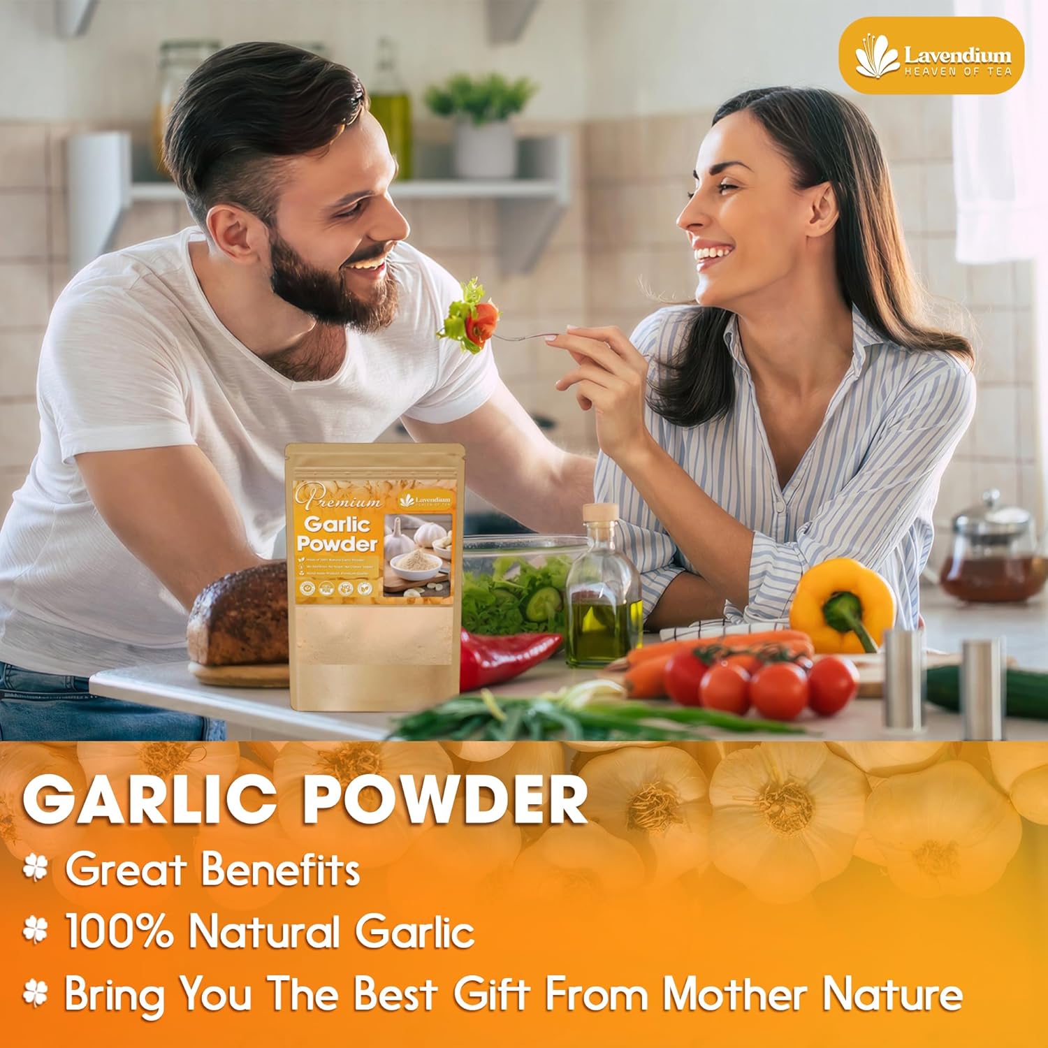 Premium Garlic Powder, 100% Natural and Pure from Garlic, Rich Flavor, Perfect for Cooking & Seasoning