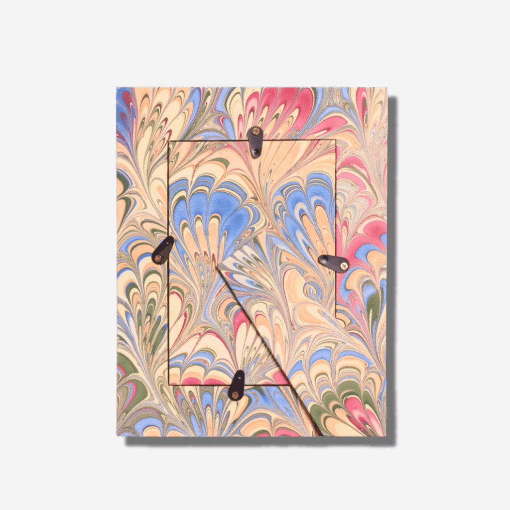 HAND-MARBLED PICTURE FRAME