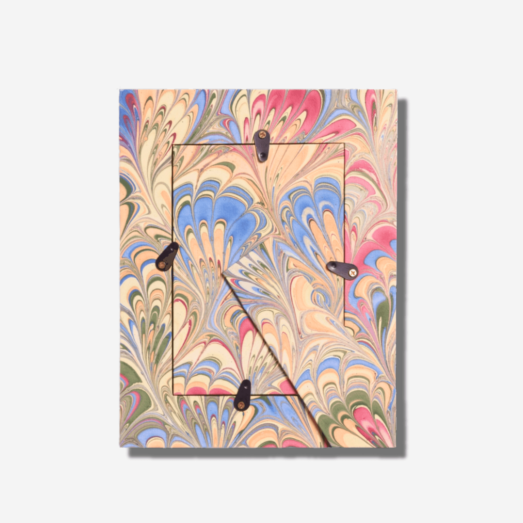 HAND-MARBLED PICTURE FRAME