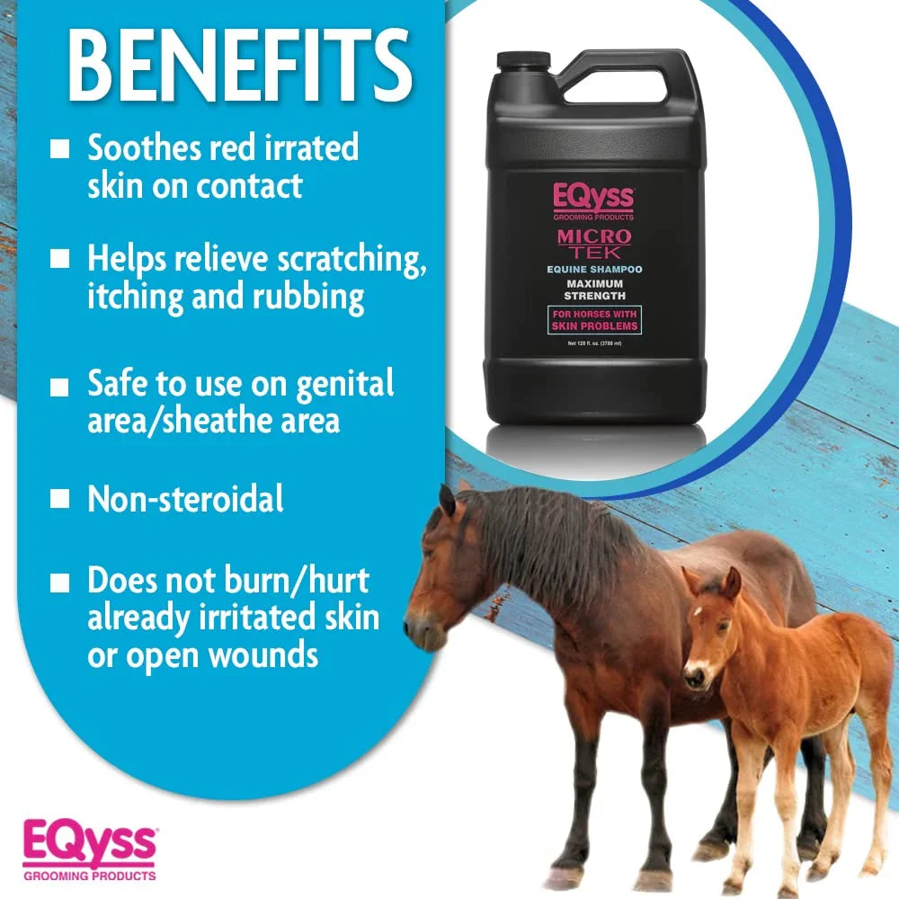 EQyss Micro-Tek Medicated Itch Relief Shampoo for Horses Gallon