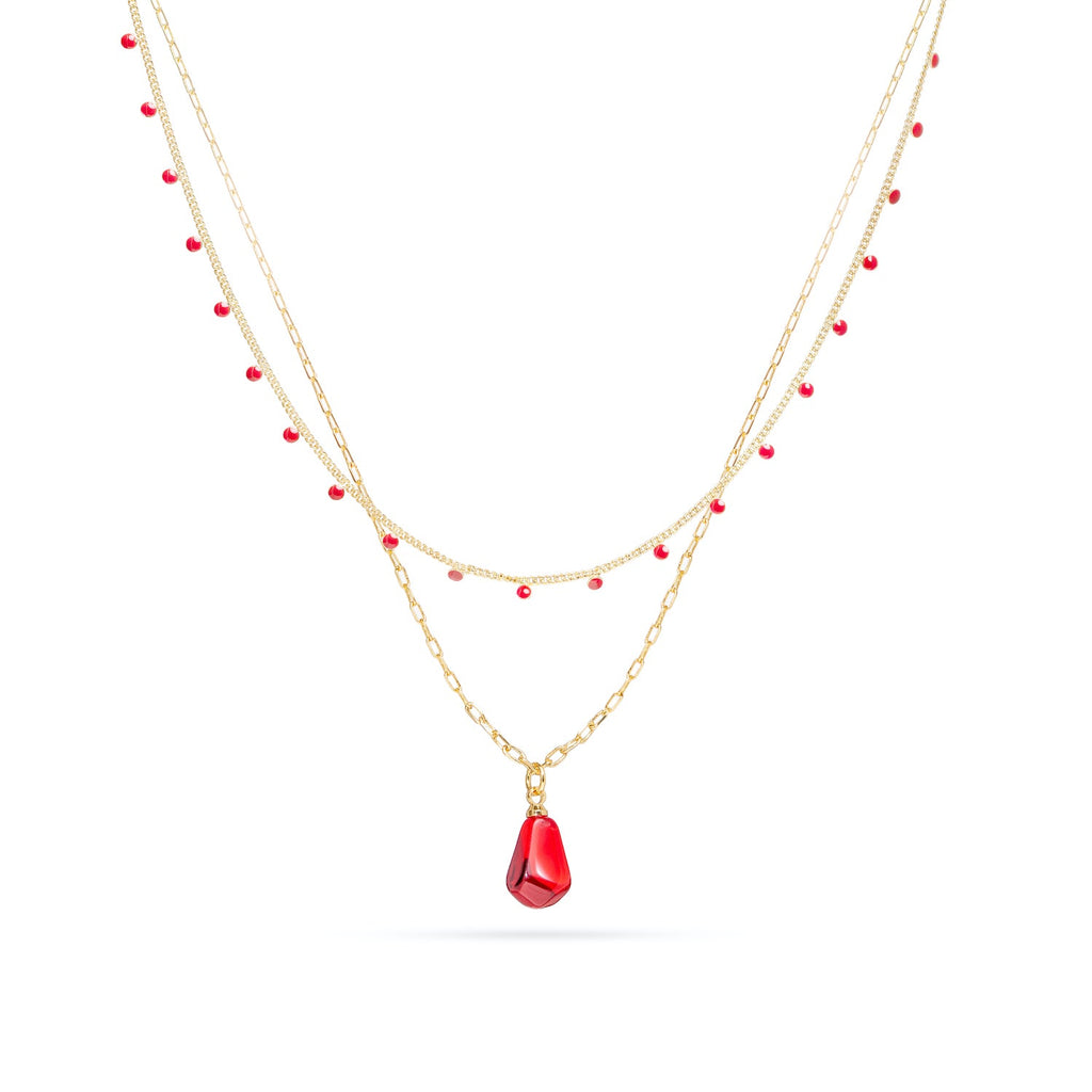 Seed of Life Necklace Set – Pomegranate Seed