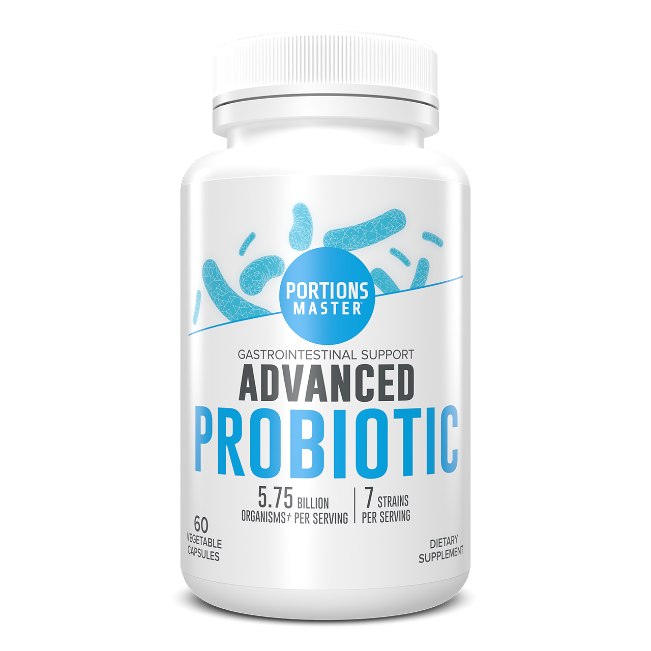 Portions Master Advanced Probiotic 5.75 Billion Gastrointestinal Support (60 Count)