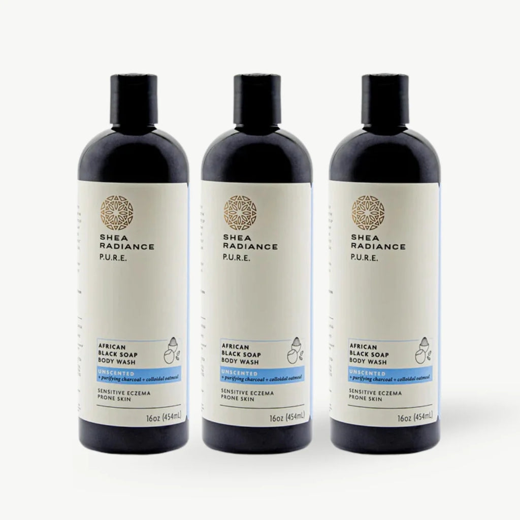 African Black Soap Body Wash with Colloidal Oatmeal for Dry & Sensitive Skin