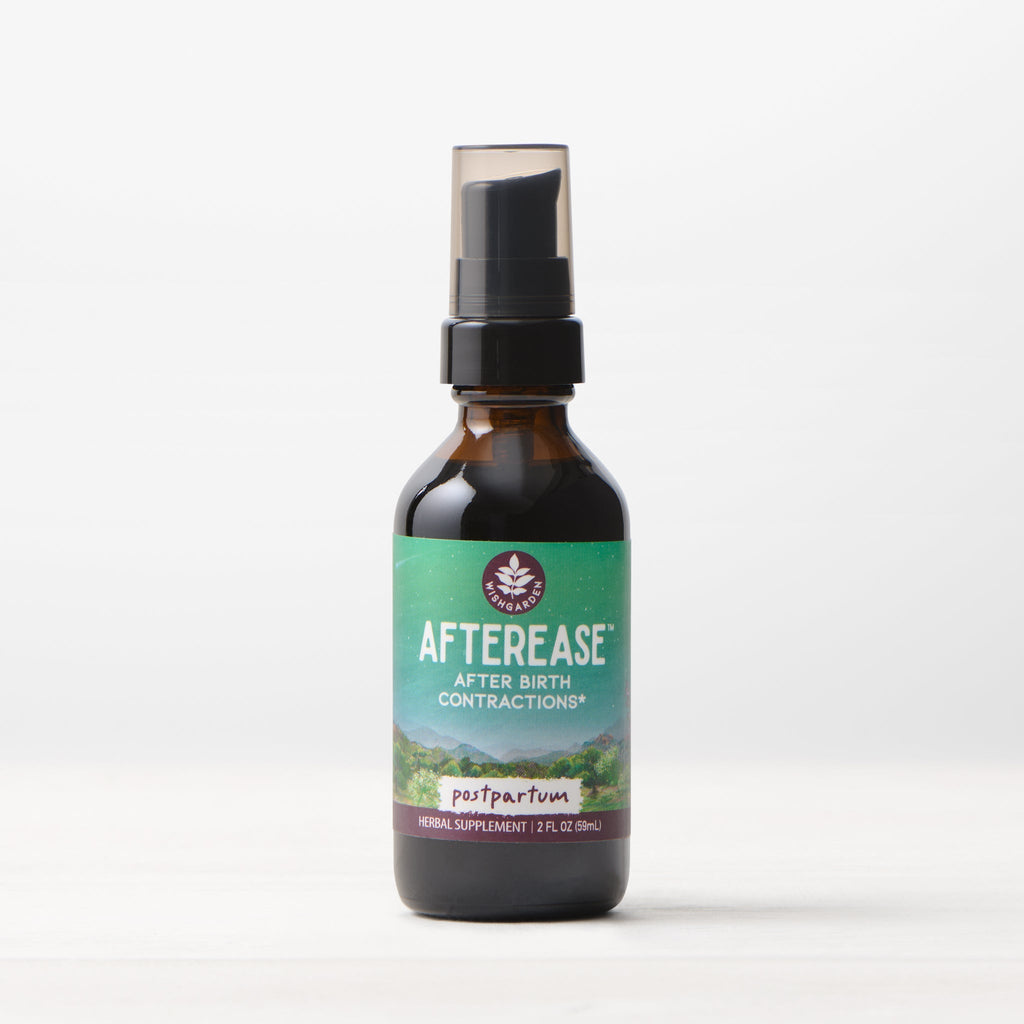 Bottle of Afterease product on a white background. AfterEase For After Birth Contractions - 2 oz Convenient Pump Bottle for Easy, Mess-Free Serving 