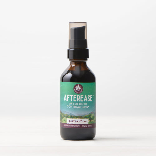 Bottle of Afterease product on a white background. AfterEase For After Birth Contractions - 2 oz Convenient Pump Bottle for Easy, Mess-Free Serving 