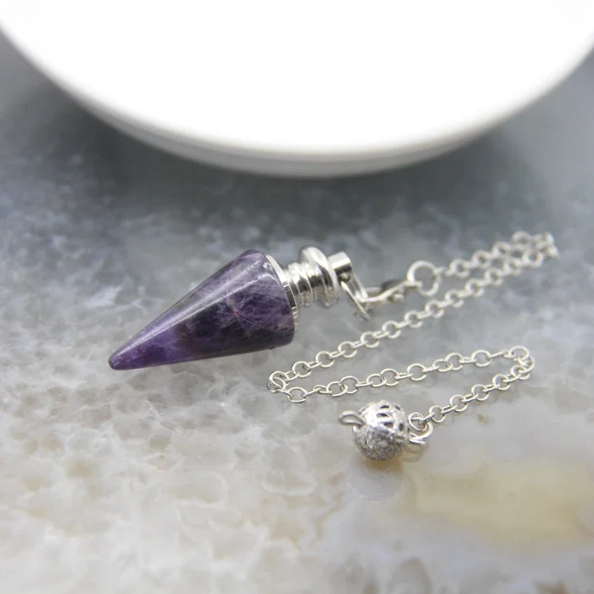 Silver Crystal Pendulums