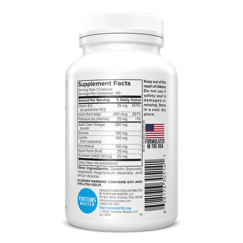 Portions Master Apple Cider Vinegar (90 Count)