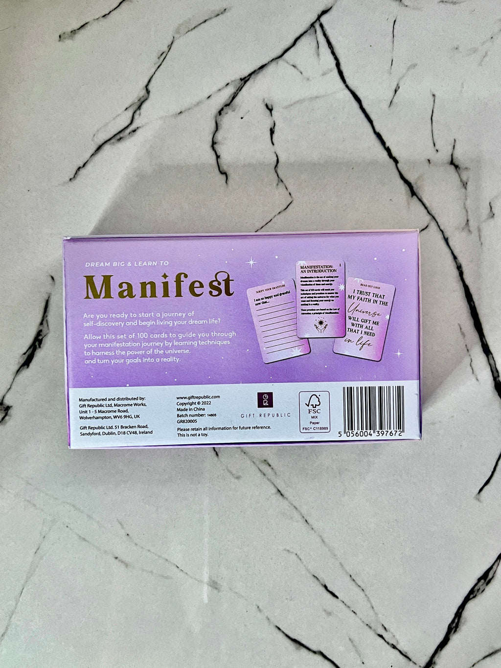 Dream Big and Learn to Manifest ~ Set of 100 Cards with Tips and Prompts to Master the Art of Manifestation