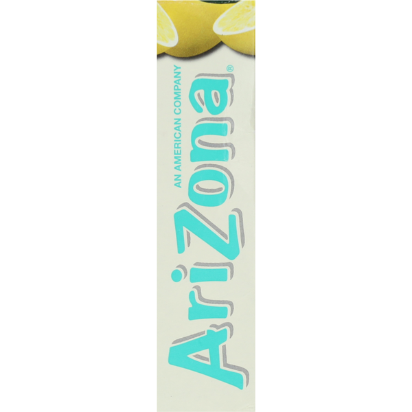 Arizona brand packaging with lemon slices on a white background