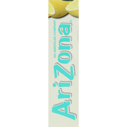 Arizona brand packaging with lemon slices on a white background