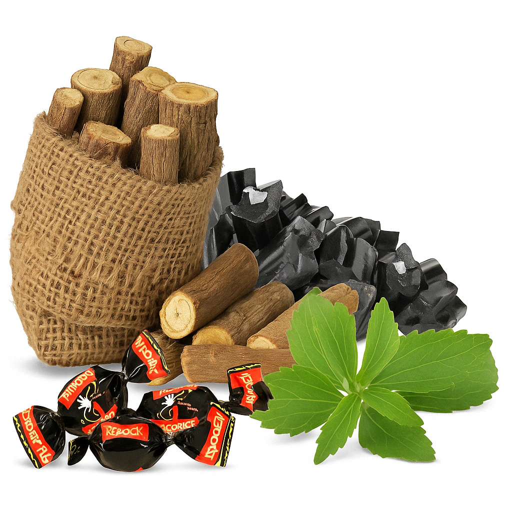 Andy Anand 60 Pc Sugar free Licorice Candy, with Natural Stevia, Gluten Free, Sugar Free Australian Licorice Hard Candy - A Delicious and Healthy Alternative 7 Oz