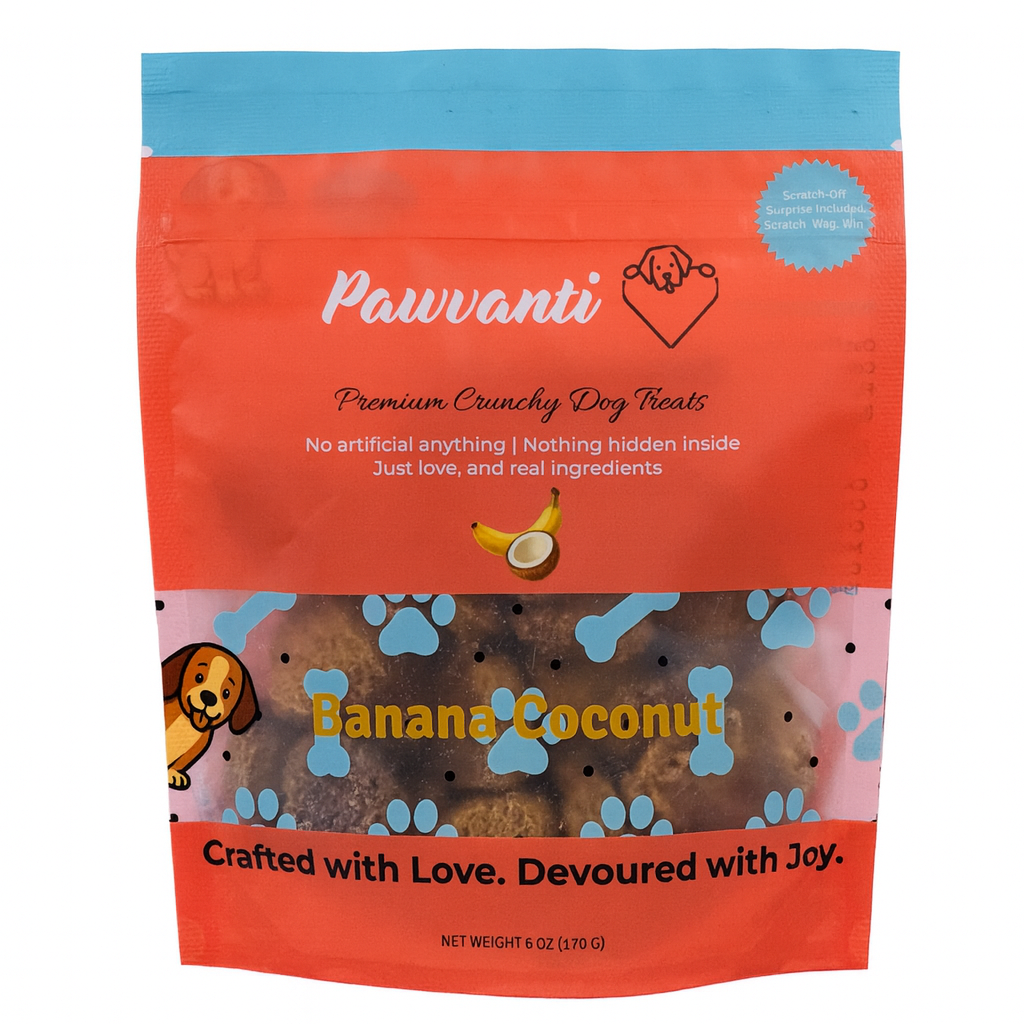 Banana Coconut Crunchy Dog Treats