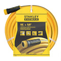 Yellow Stanley FatMax garden hose packaging on a white background