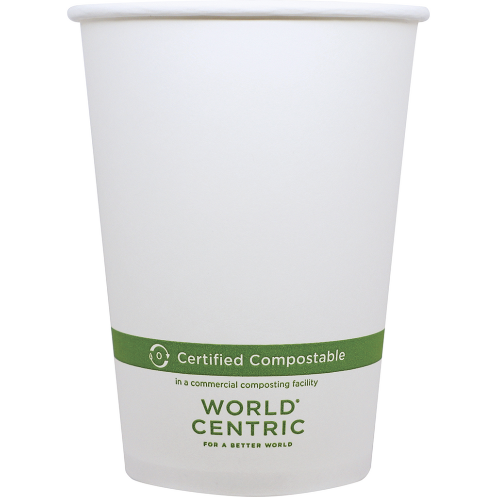World Centric 32 oz FSC Paper Bowl, White, PLA-Lined (QTY 500), SKU BO-PA-32