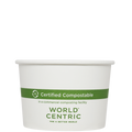 World Centric 8oz FSC Paper Bowl, PLA-Lined, Compostable (QTY 1000), SKU BO-PA-8