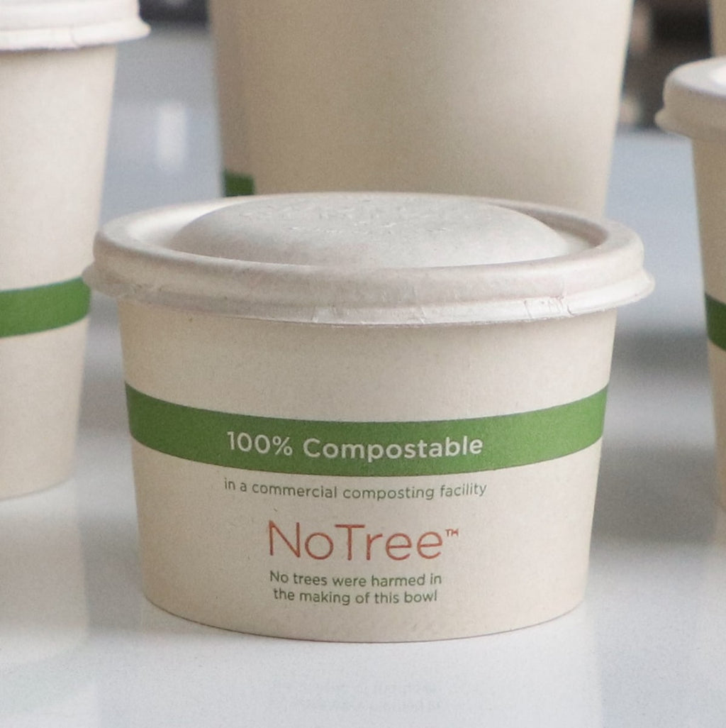 World Centric 8 oz NoTree Paper Bowl, Compostable, Bamboo Fiber (QTY 1000), SKU BO-SU-8