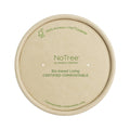 World Centric 8oz Paper Bowl Lid Kraft Bamboo Compostable (QTY 500), SKU BOL-PA-8-K