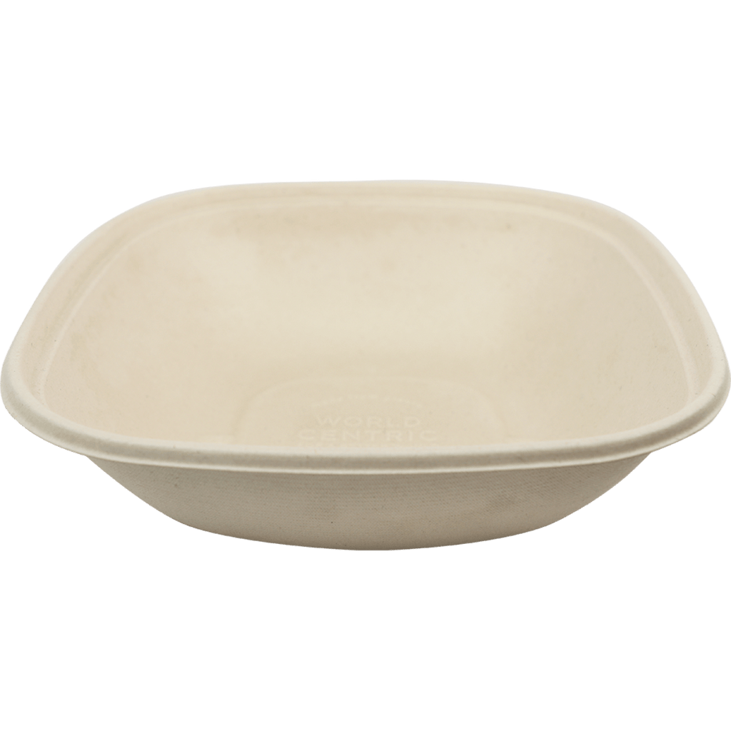 World Centric 48 oz Fiber Square Bowl, Bamboo & Plant Fiber (QTY 400), SKU BQ-SC-48-LFS