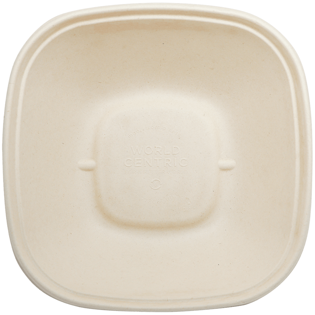 World Centric 48 oz Fiber Square Bowl, Bamboo & Plant Fiber (QTY 400), SKU BQ-SC-48-LFS