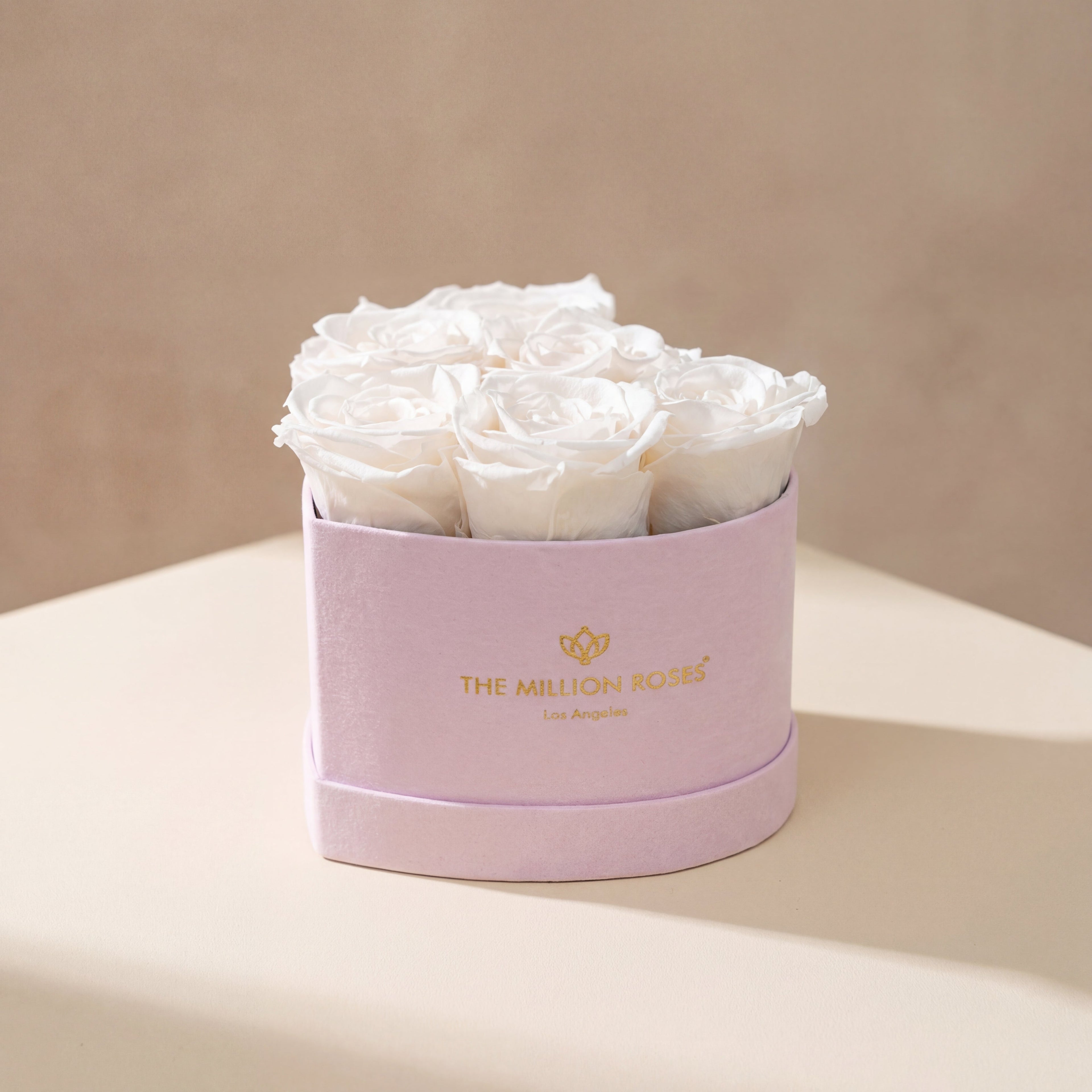 Baby Heart Light Pink Box | White Roses