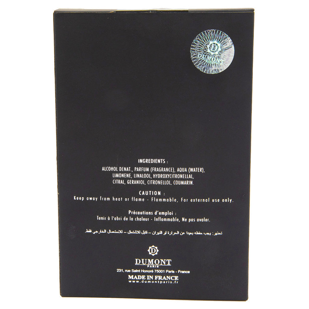 Dumont Paris Nitro Black Pour Homme Eau de Parfum 3.4 oz