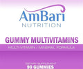 AmBari Nutrition Gummy Multivitamins dietary supplement bottle with 90 fruit-flavored multivitamin and mineral gummies. Weight Loss Specific Gummy MultiVitamin - Mineral Formula