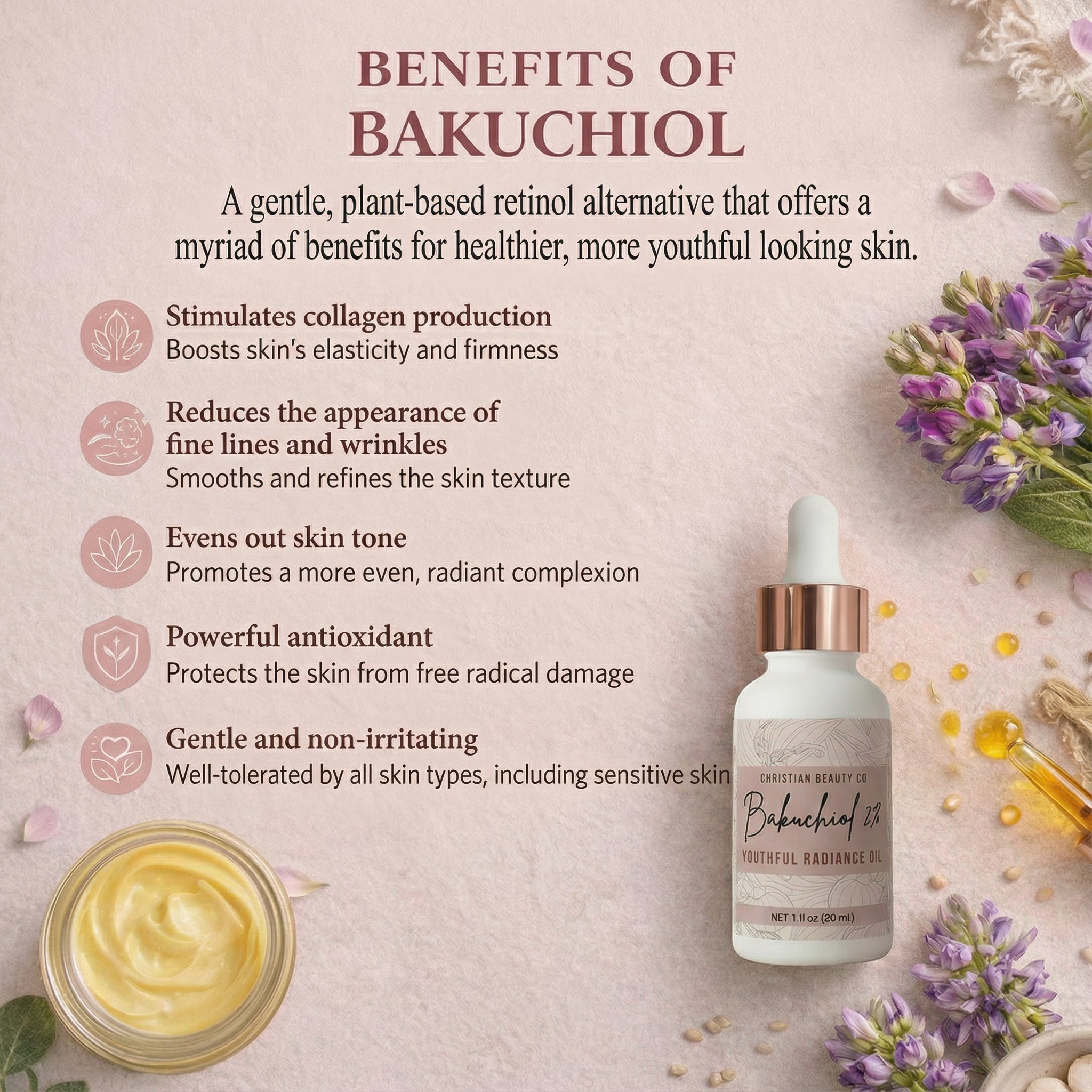 Bakuchiol 2% Youthful Radiance Oil (1 fl oz)