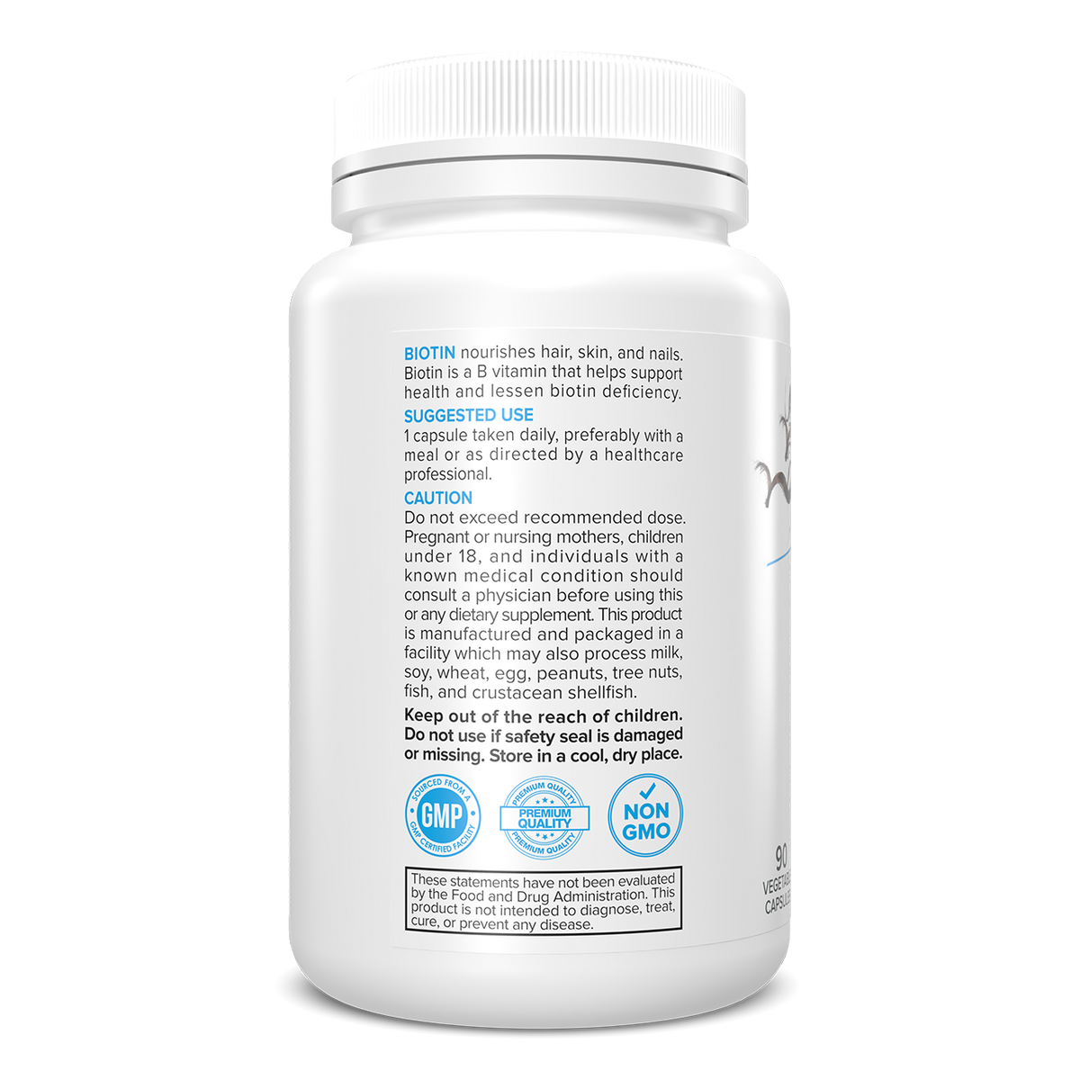 Portions Master Biotin Hair, Skin & Nails Support (90 Count)