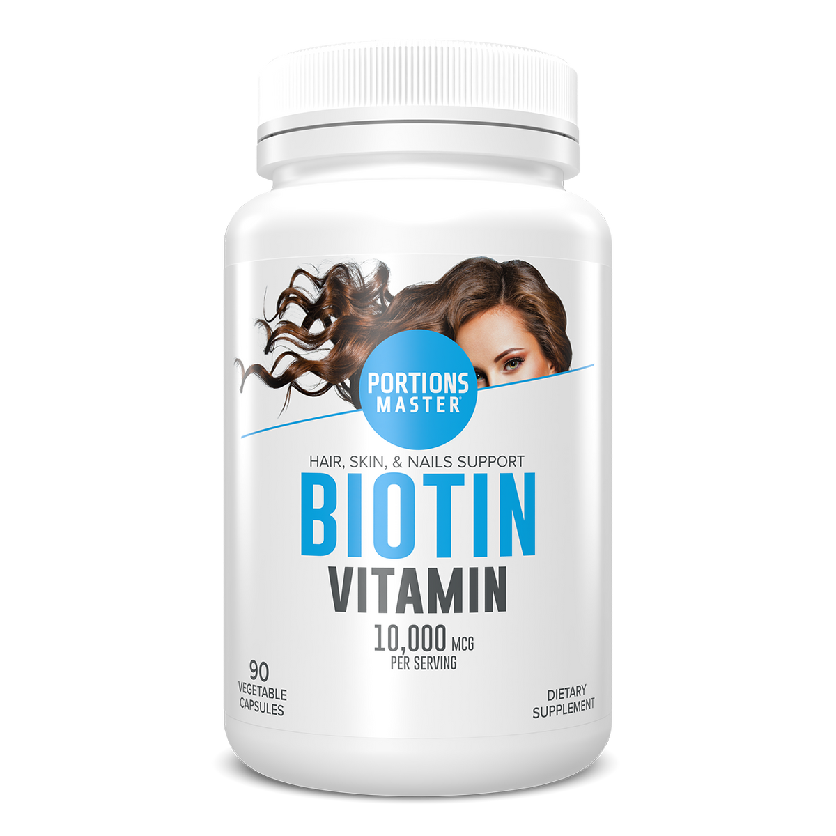 Portions Master Biotin Hair, Skin & Nails Support (90 Count)