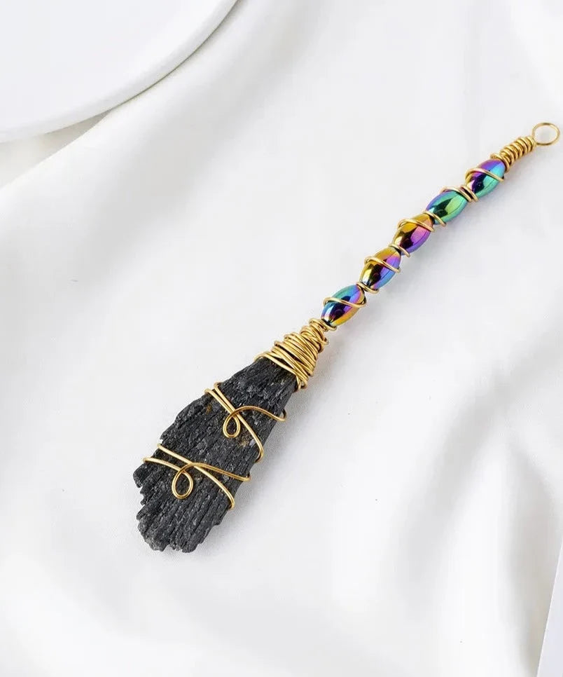 Crystal Wire Wrap Brooms