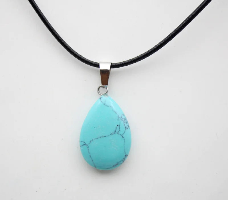 Crystal Teardrop Pendant Necklace