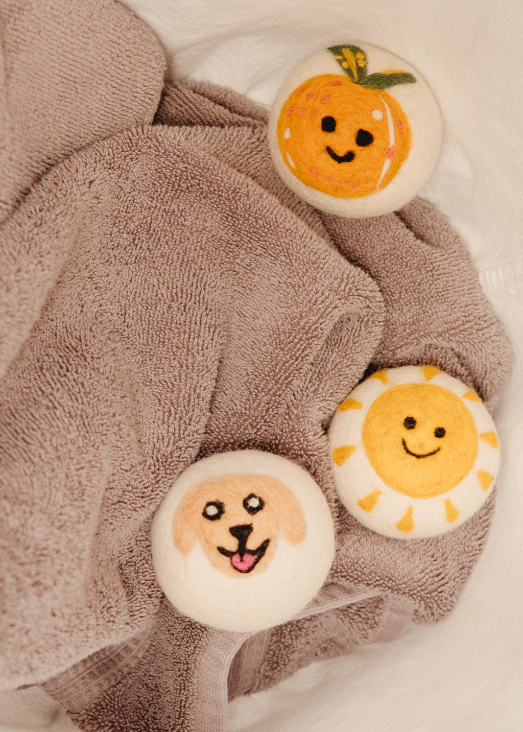 Organic Wool Dryer Balls--Rainbow Brite