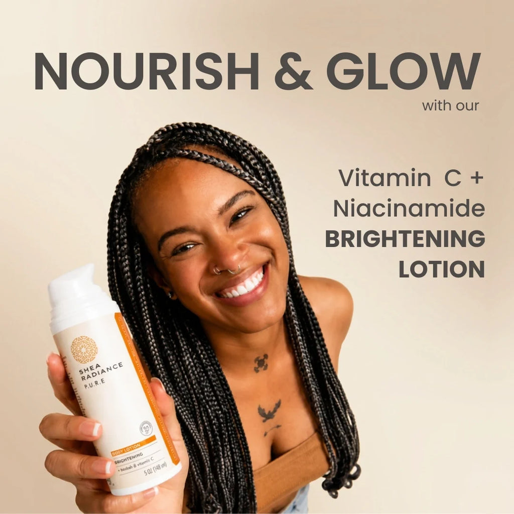 Brightening Body Lotion with Vitamin C & Niacinamide for Uneven, Dry Skin