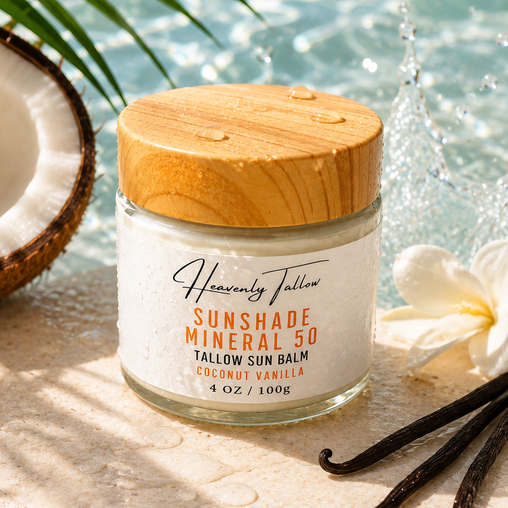 Sun Shade Mineral 50 Coconut Vanilla Whipped Tallow Sun Cream