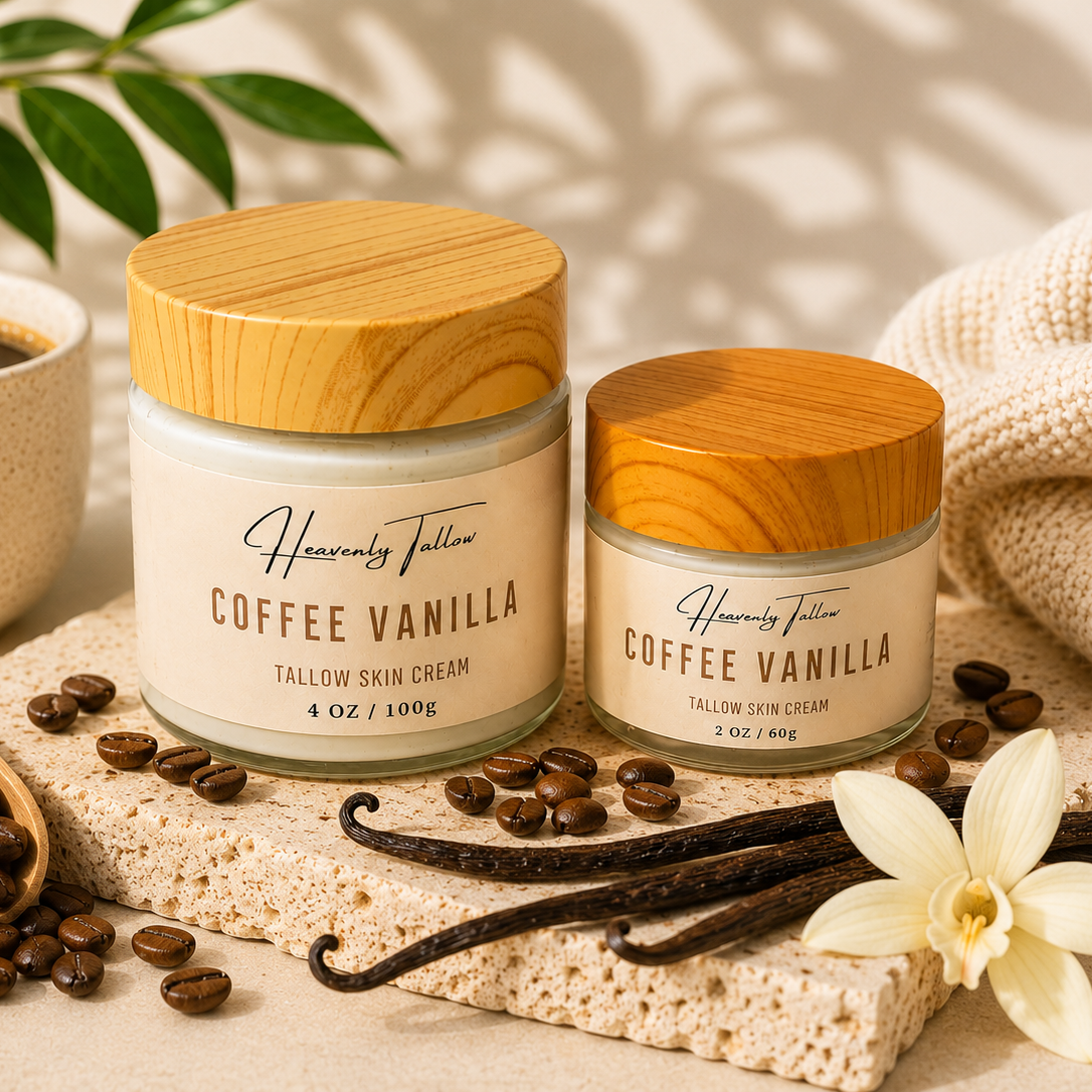 Coffee Vanilla Infused Whipped Tallow Face & Body Cream
