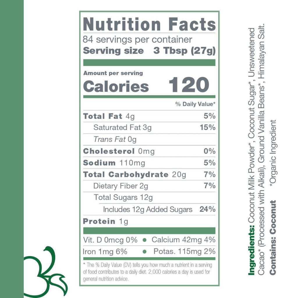 Organic, Dairy Free Coconut Hot Cocoa Mix | 5lb Bulk Bag