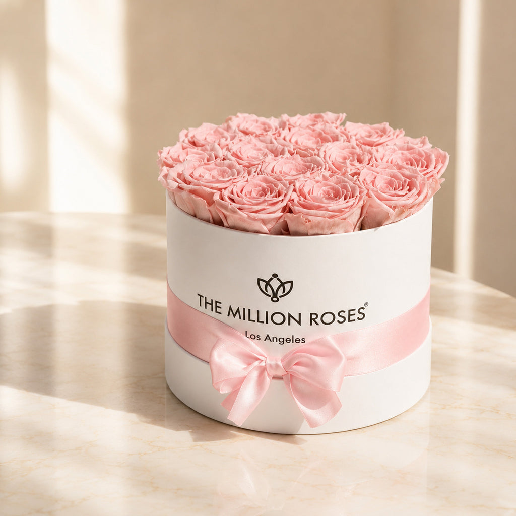 Classic White Box | Light Pink Roses