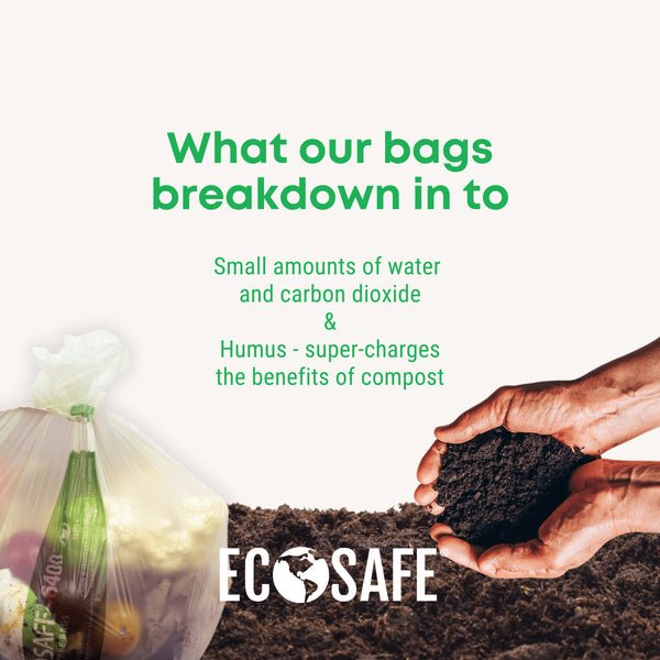 EcoSafe Zero Waste 35 Gal Compostable Bags - 33x39 (QTY 135), SKU HB3339-85
