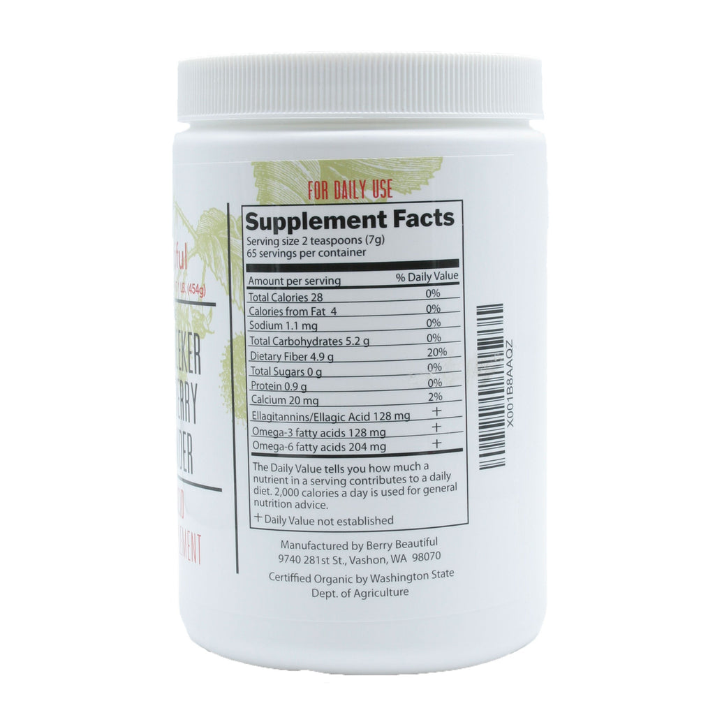Supplement container with label showing 'Supplement Facts' on a white background