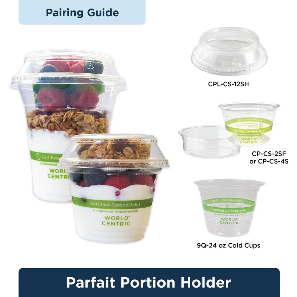 World Centric Compostable Clear Cold Cups 12 oz (QTY 1000), SKU CP-CS-12