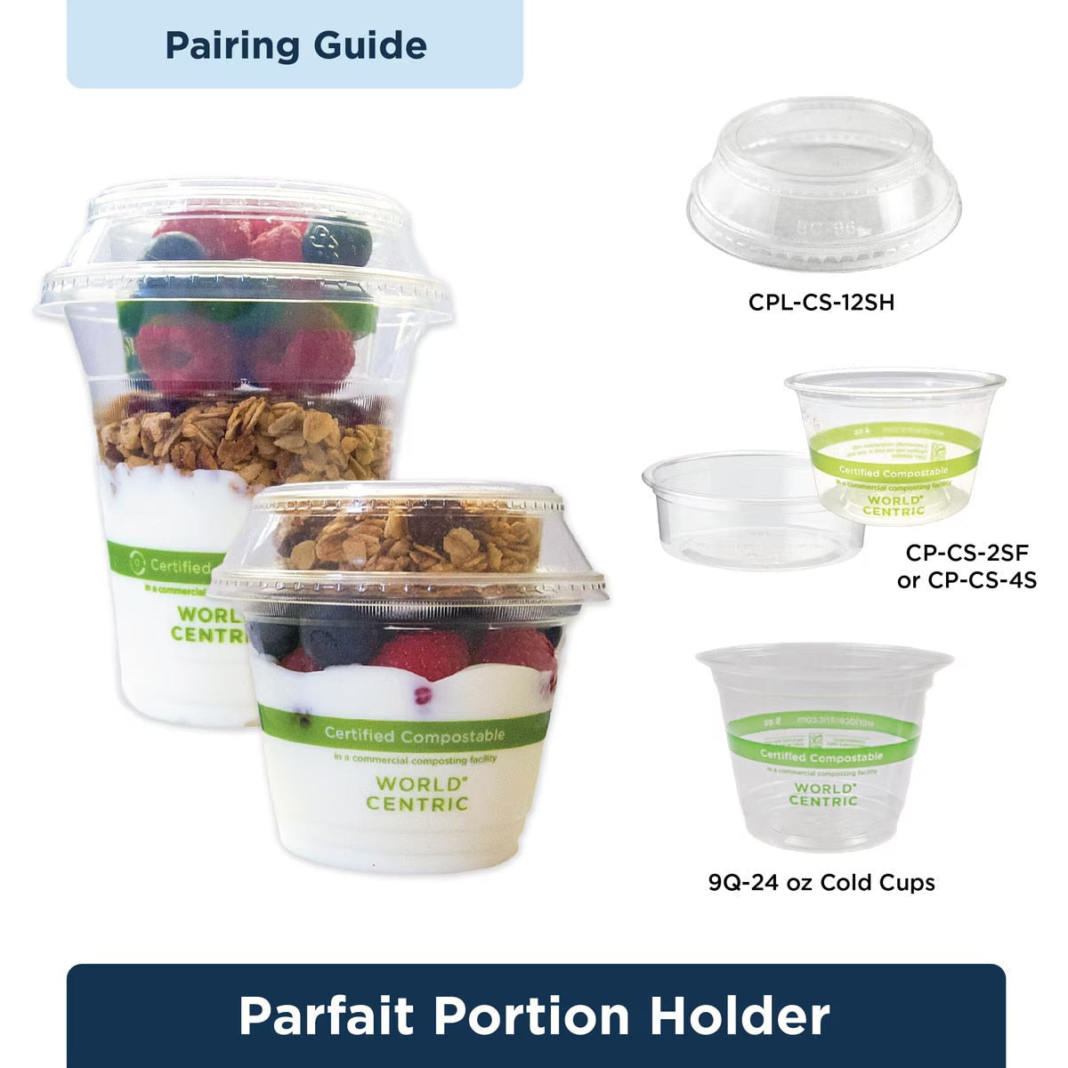 World Centric Compostable Clear Cold Cups 12 oz (QTY 1000), SKU CP-CS-12