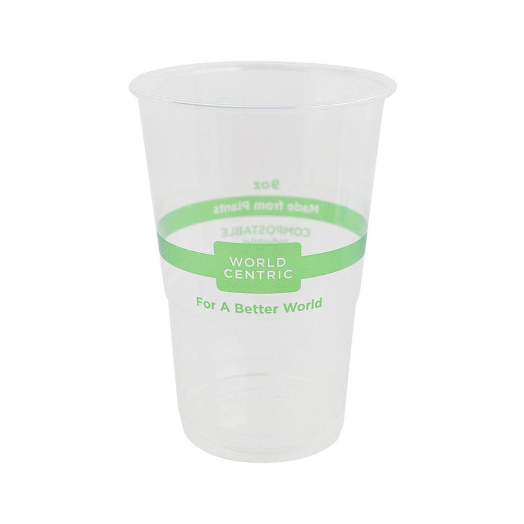 World Centric 9 oz Clear Cold Cup PLA Compostable (QTY 2000), SKU CP-CS-9