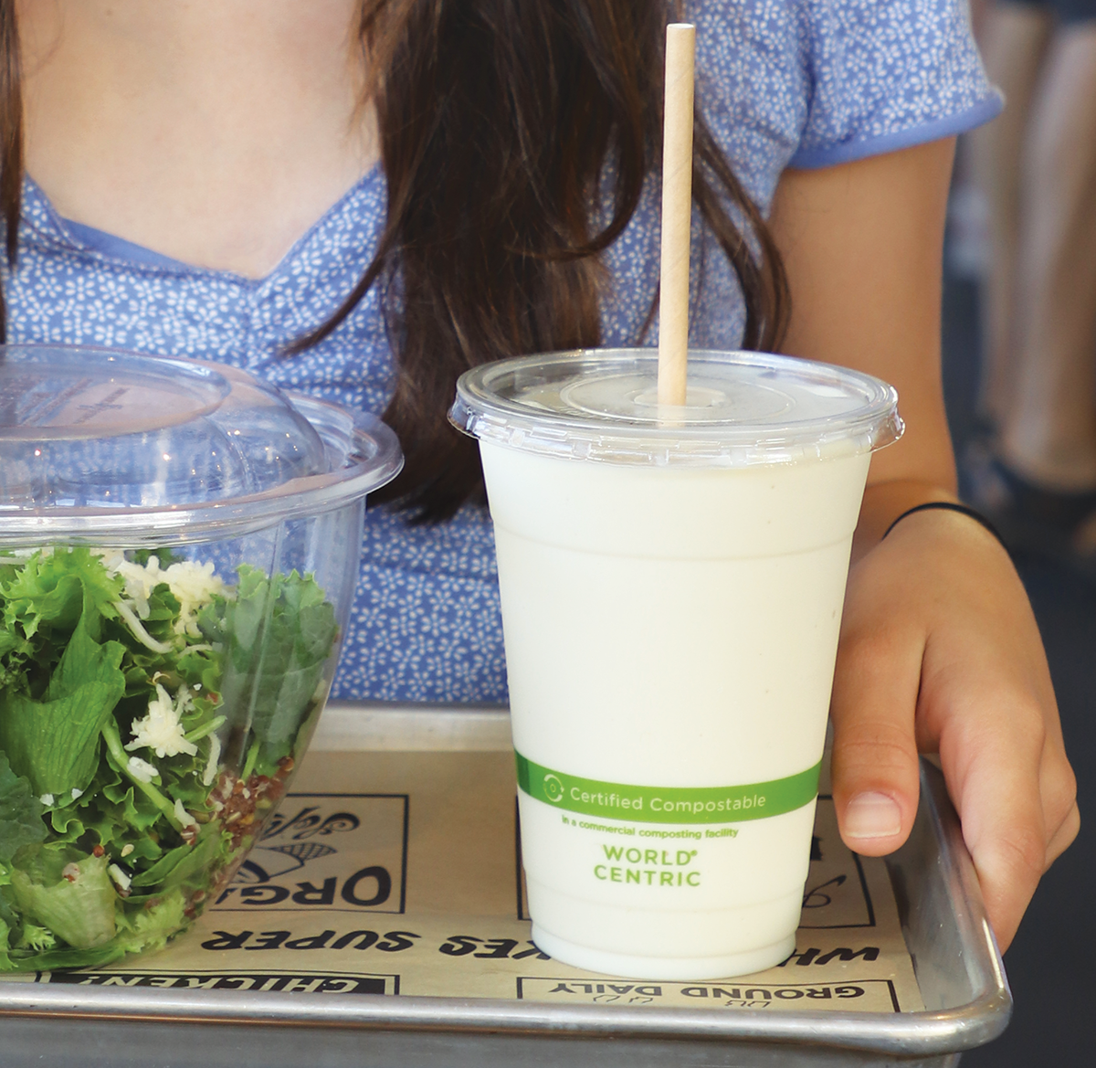 World Centric PLA Cold Cup Lid w/ Straw Hole Compostable Clear (QTY 1000), SKU CPL-CS-12
