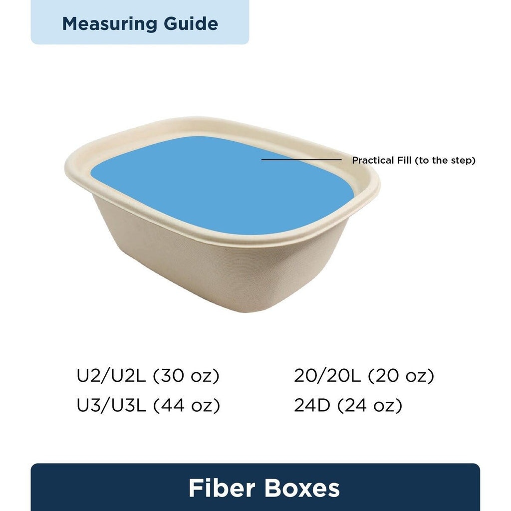 World Centric Fiber Box Laminated 8.7x6.7x1.7 in 20 oz (QTY 400), SKU CT-SC-20L-LF