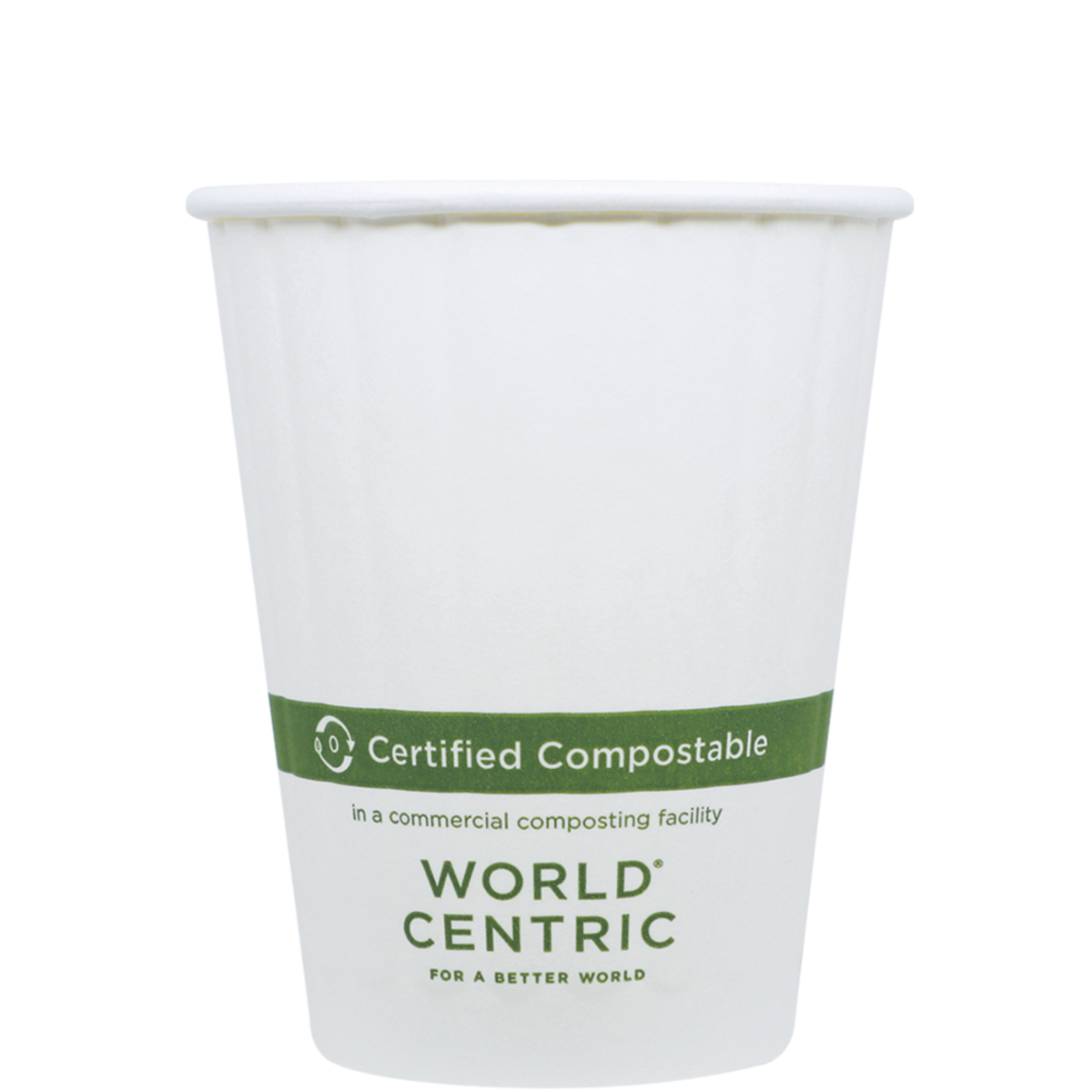World Centric 12 oz Double Wall Paper Hot Cups, White (QTY 1000), SKU CU-PA-12D