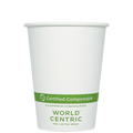 World Centric 12 oz FSC Paper Hot Cup - White (QTY 1000), SKU CU-PA-12