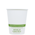 World Centric 6 oz FSC Paper Hot Cup, White, Bio-Based Lined (QTY 1000), SKU CU-PA-6