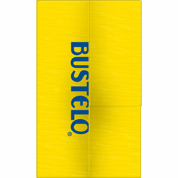 Yellow coffee package with 'Bustelo' branding on a white background. Café Bustelo Roast & Ground Coffee
