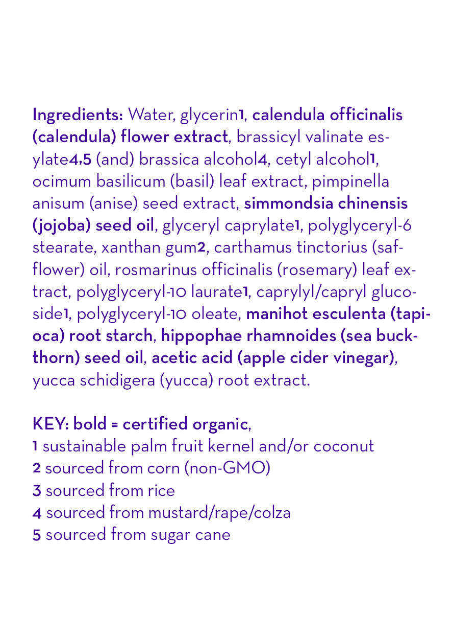 List of ingredients with certification details on a white background California Baby® (No Fragrance) Super Sensitive™ Hair Conditioner - USDA Certified Biobased Product 100% Plant-Based
