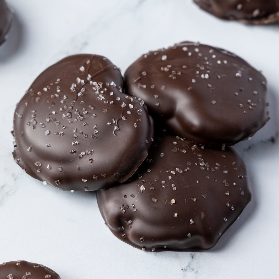 Caramel & Sea Salt Stuffed Dark Chocolate Pretzel Twist